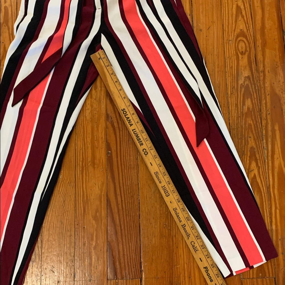 Express Multicolor Stripe Ankle High Rise Pant - Picture 7 of 8